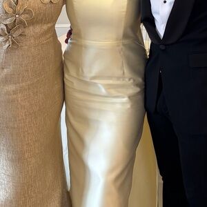 Elegant Cream Evening Gown